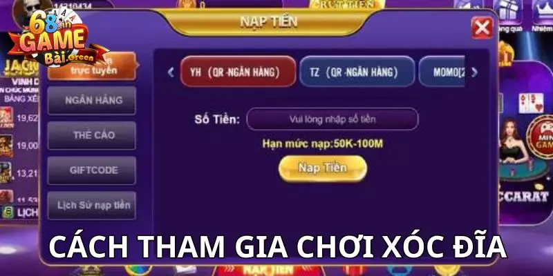 Xóc đĩa trực tuyến Cách tham gia chơi xóc đĩa tại 68gamebai
